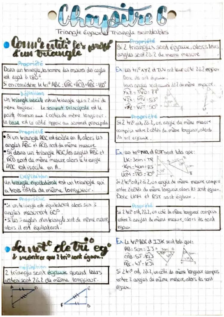 Know Triangles égaux et triangles semblables  thumbnail