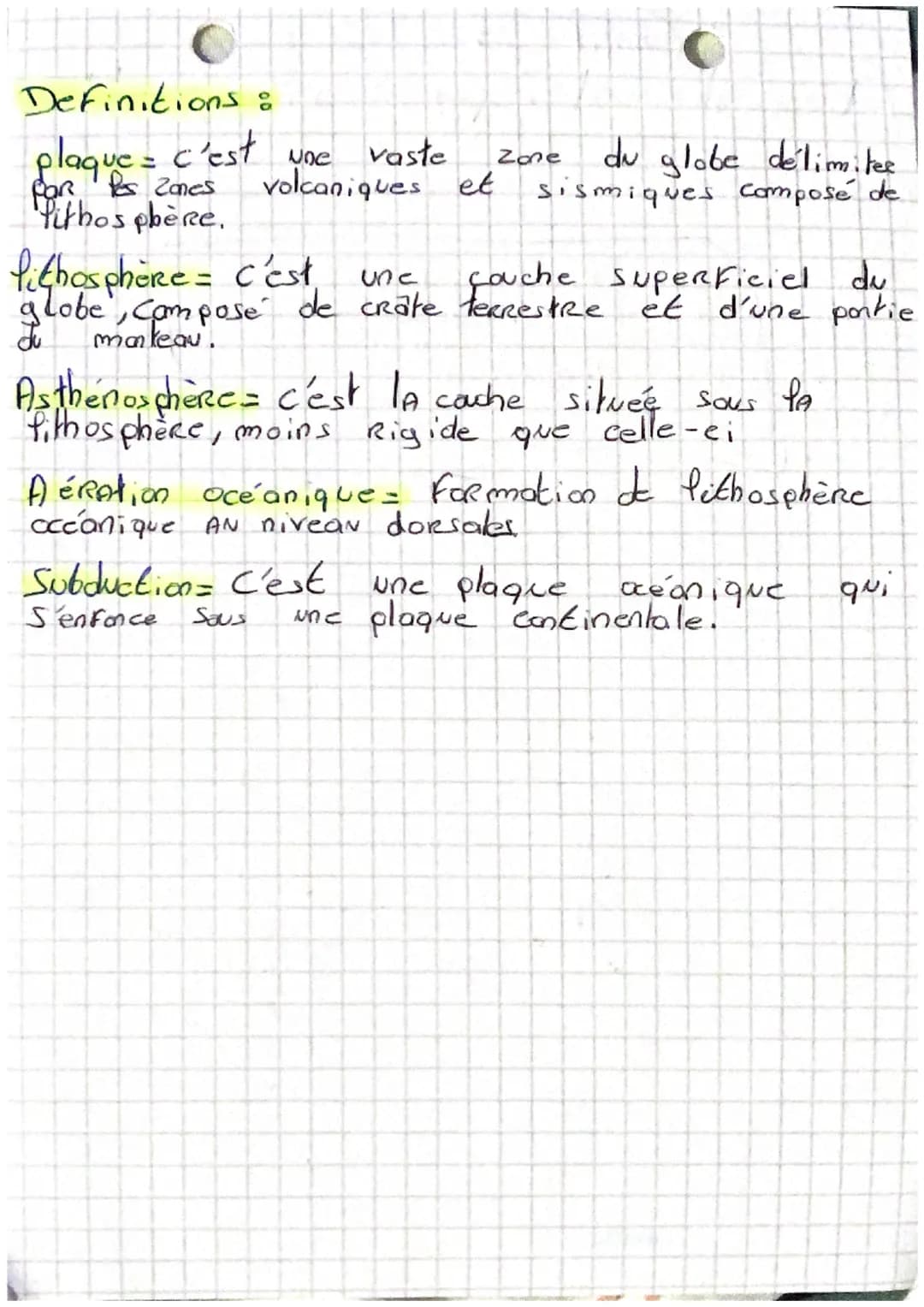 les
Chapitre 3:
mouvements des plaques lithosphèriques.
A Retenir
plaques,
To
o les
grâce
ipaux
Teavent en
pour
o la terre est découpé en is