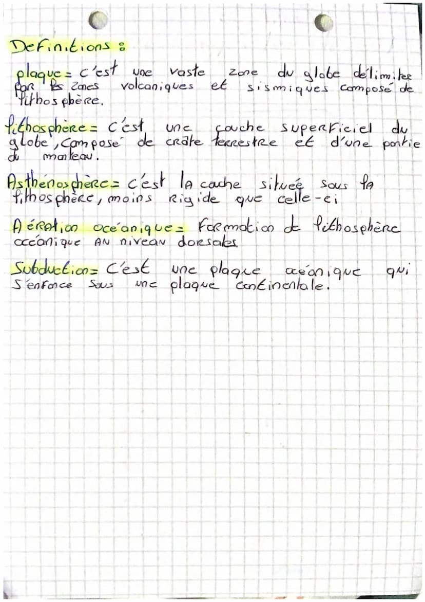 les
Chapitre 3:
mouvements des plaques lithosphèriques.
A Retenir
plaques,
To
o les
grâce
ipaux
Teavent en
pour
o la terre est découpé en is