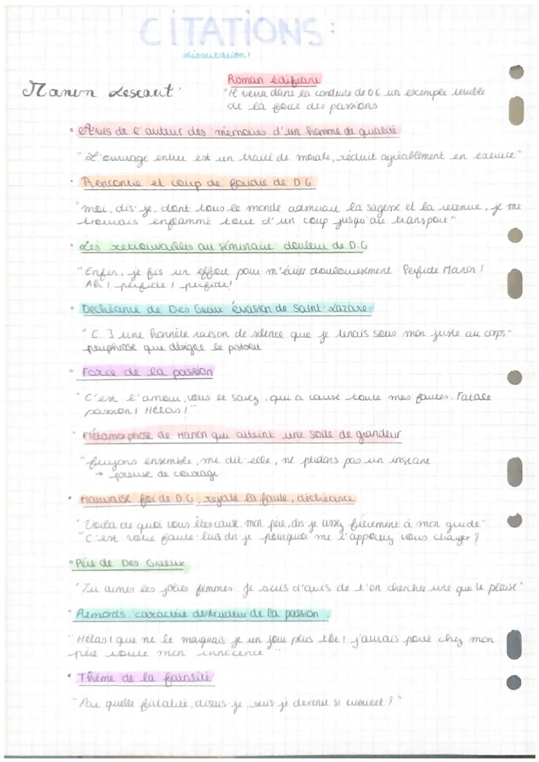 Manon Lescant.
5
CITATIONS:
dissertation.
Roman édifiant
"Il vena dans la conduite de 06 un excemple terible
de la force des passions
etrus 
