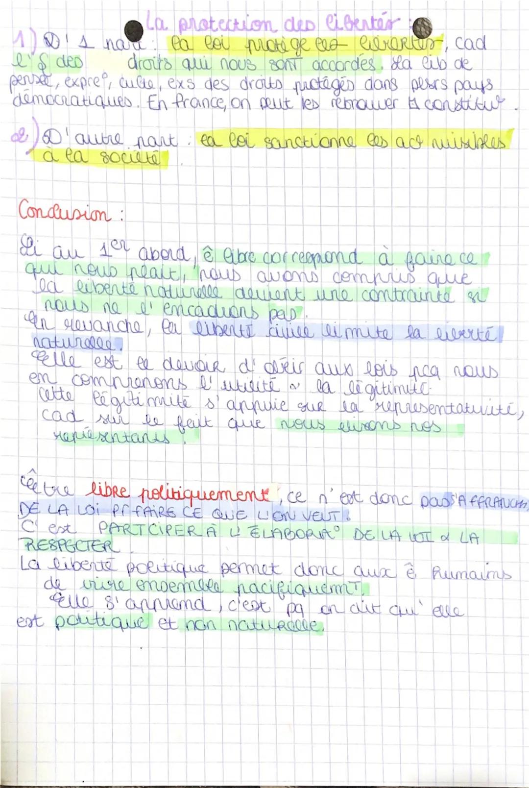 2/3
LIB E
RTE
La politique est un cadre qui limite notre
liberté :
E libre, au sens jer, c pur faire ce que me peart.
+ Notre lib de faire c