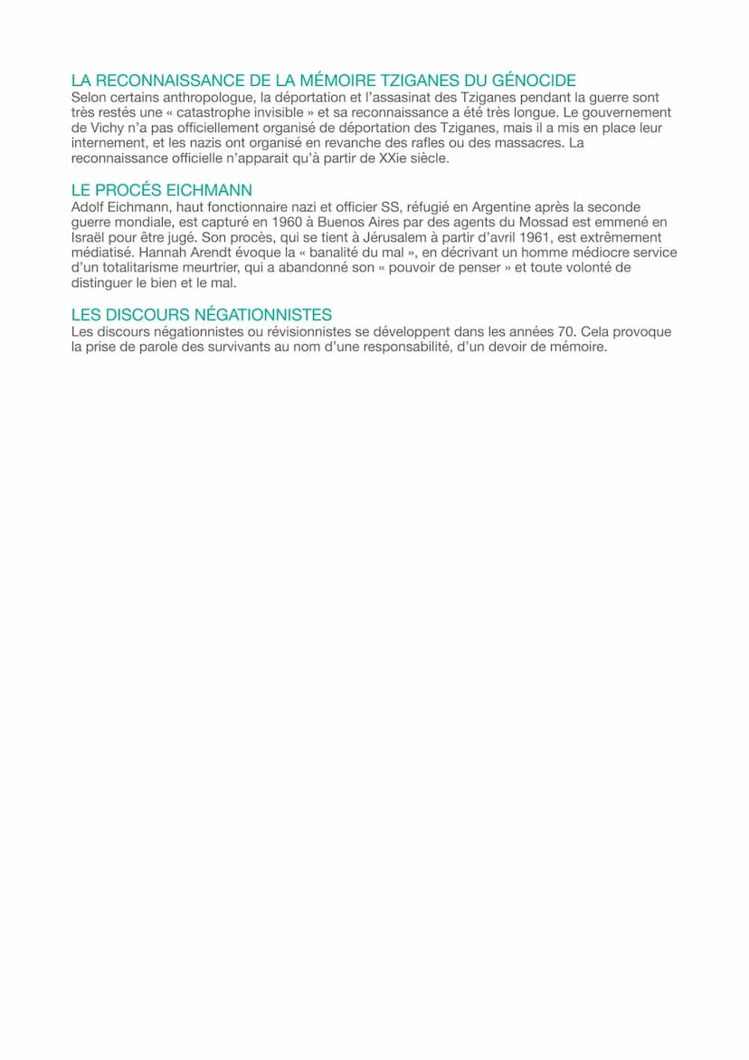 Histoire et mémoires des conflits
Deux notions différentes
Histoire : étude des faits passés avec une exigence d'objectivité.
-> But : expli