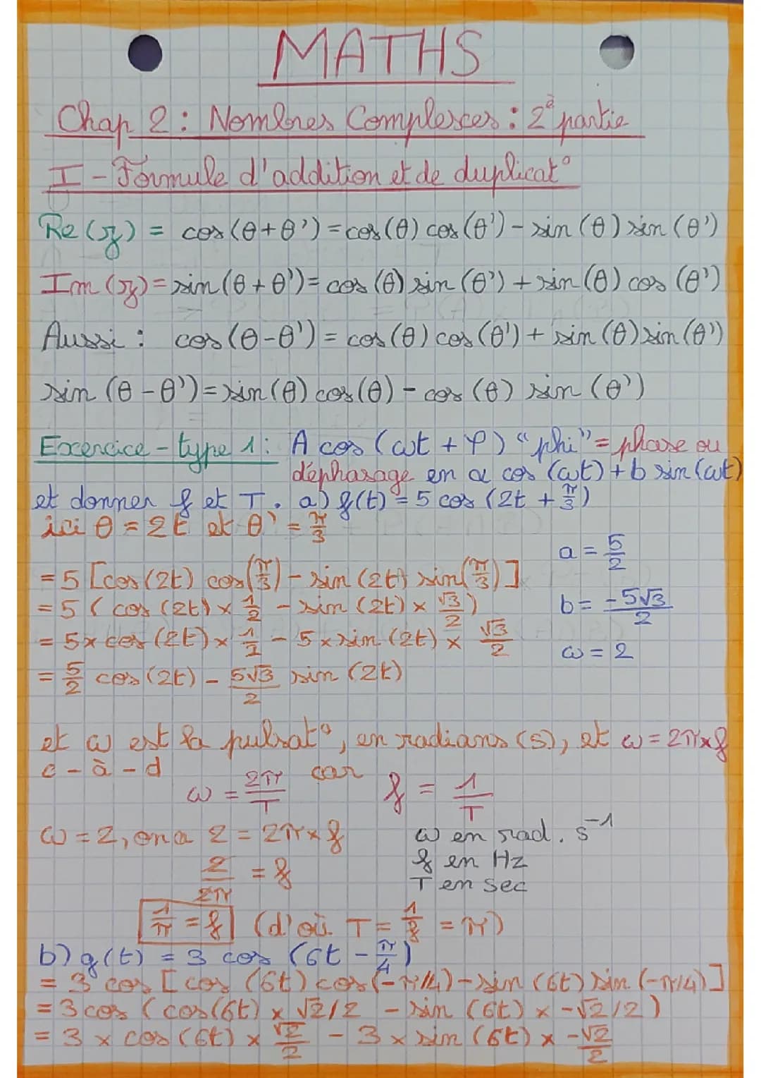 Chap 2 : Nombres Complexes partie 2