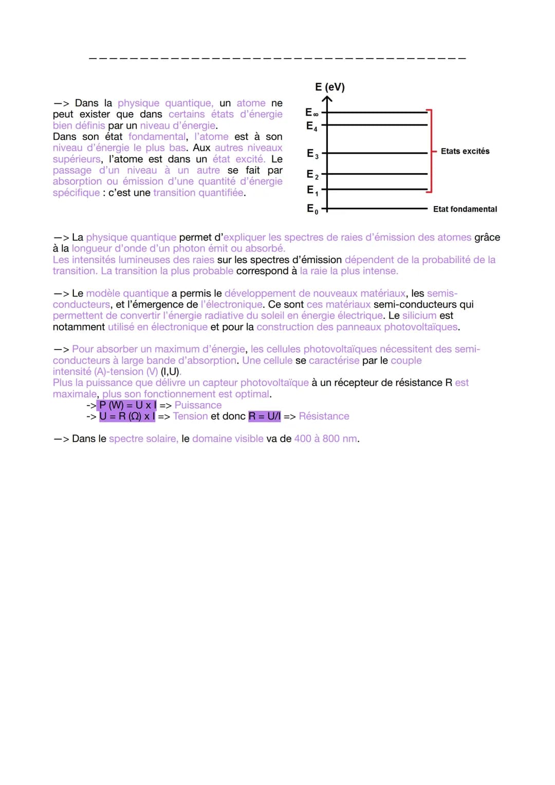 ENSEIGNEMENT SCIENTIFIQUE - PHYSIQUE CHIMIE
CHAPITRE 5: DEUX SIECLES D'ENERGIE
ELECTRIQUE
-> Calcul de l'énergie E : E = P (puissance) x At 