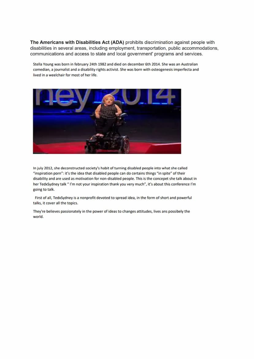 Disability
discriminations
Marie, Emma, Manon and Sacha
Def: (of a person) having a physical or mental condition that limits their movements