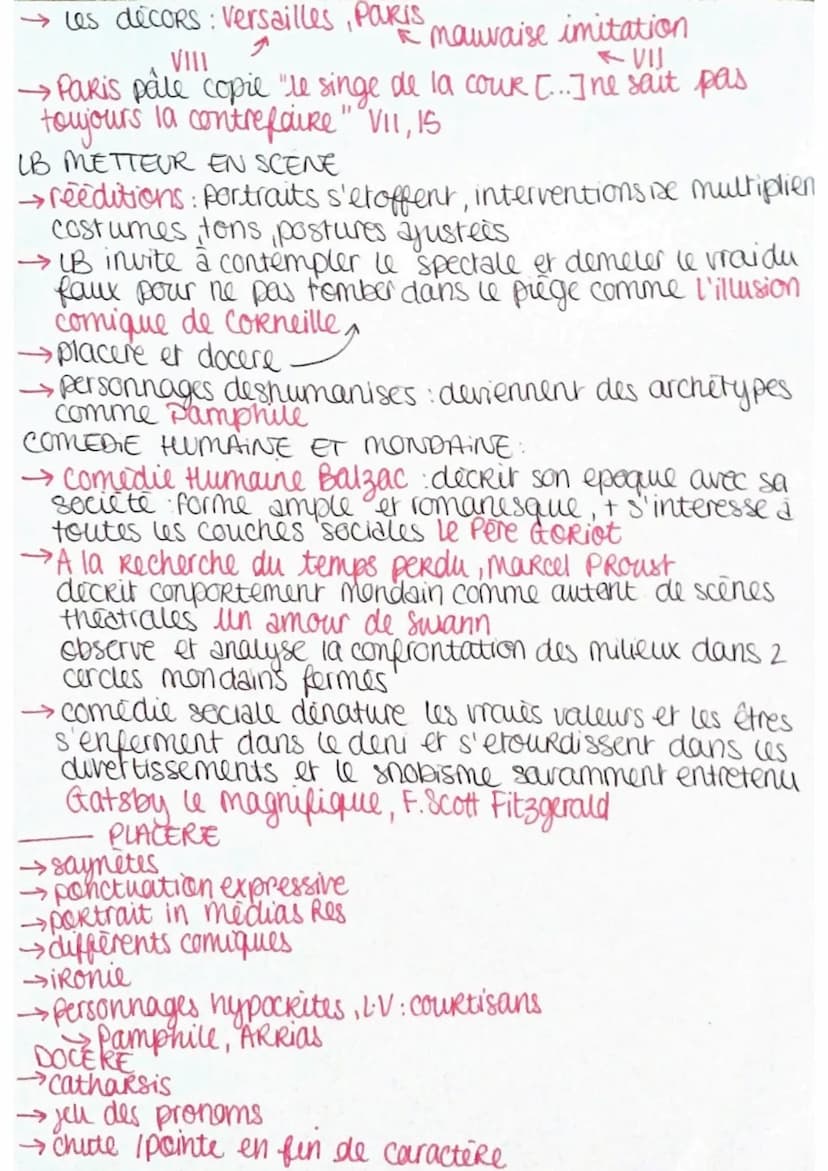 la comedie
moraliste passe + de loans
a observer ses contemporains
veut decrire ce qu'il
appelle "les moeurs de ce
siecle"
Oeuvre:
Les carac