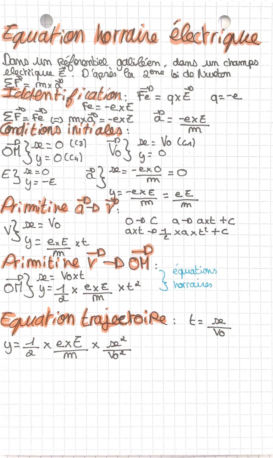 Equation horraine pesenteur
Dans un Referentiel Galifen, d'après le 2ome
bi de Nureton EF = mxd. Dans un champs
de pesenheur uniforme go, la