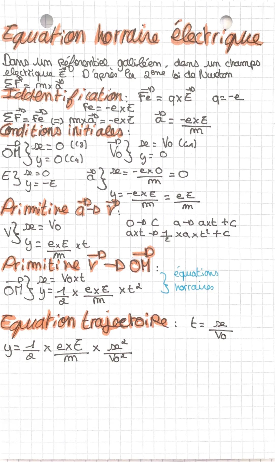 Equation horraine pesenteur
Dans un Referentiel Galifen, d'après le 2ome
bi de Nureton EF = mxd. Dans un champs
de pesenheur uniforme go, la