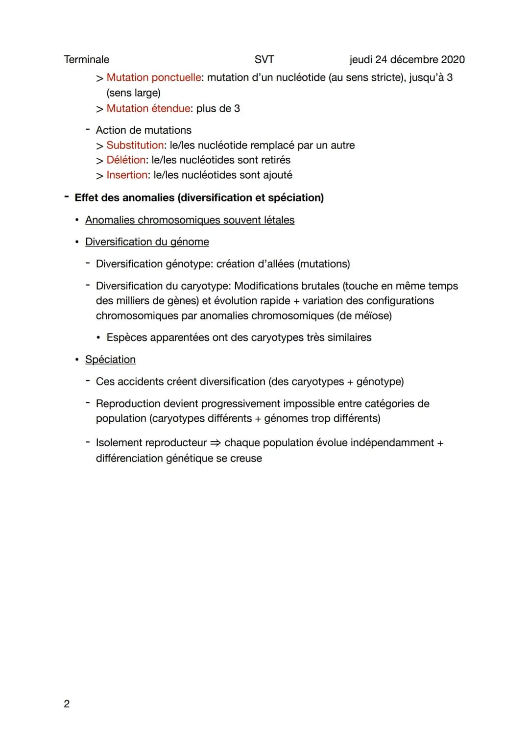 SVT
Diversification du génome (et caryotype)
Terminale
Sujet général
Anomalies chromosomique de méiose (du caryotype)
Anomalie de migration 