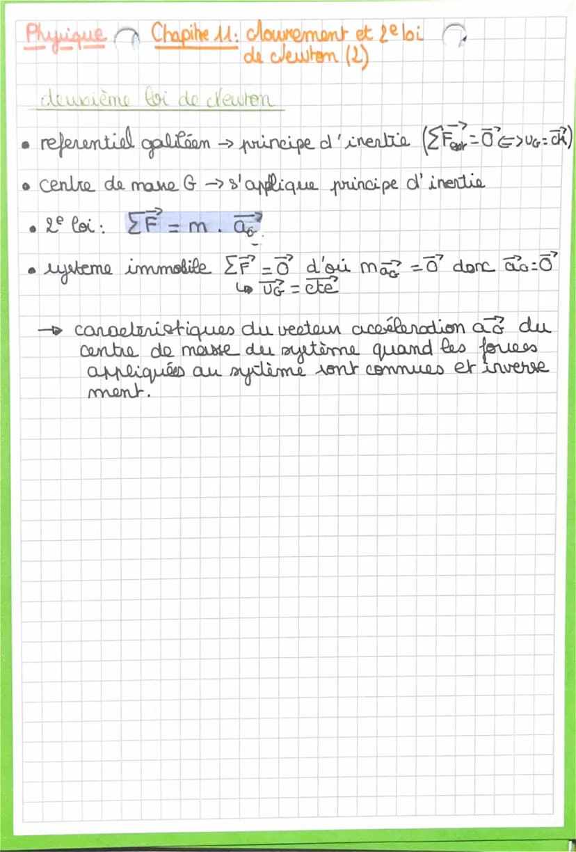 Physique
Chapitre 11: Mouvement et
2° loi de cewton
Baxes cinématiques
etudier mouvement --> repère + référentiel
vecteur position OM'
coord