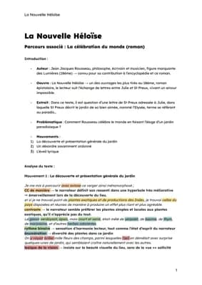 Know Analyse Linéaire Oral Bac Français : La Nouvelle Héloise - Rousseau thumbnail