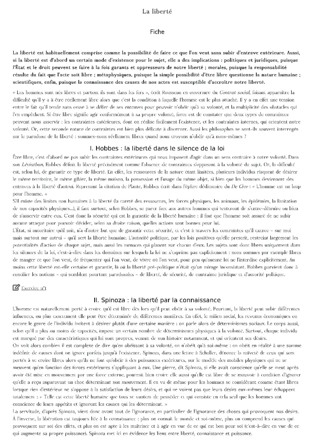 La liberté : Hobbes et Rousseau expliqués