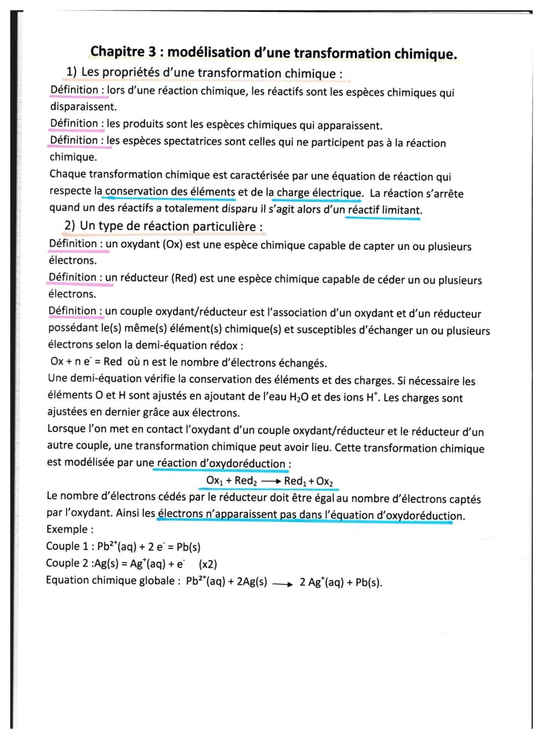 Oxydoréduction et Tableau d'Avancement : Guide de Chimie Facile