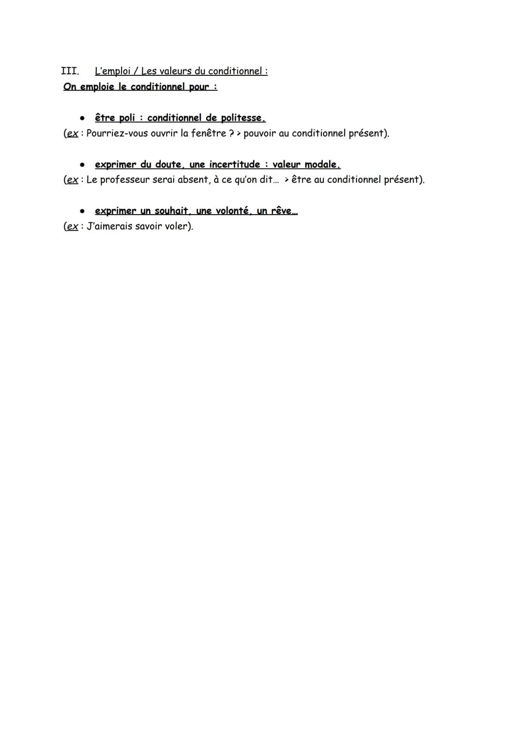 Fiche de Révision - FRANÇAIS
CH2-S5 Comment se forme le conditionnel et quand l'emploie-t-on ?
I. Le conditionnel présent :
Règle: condition