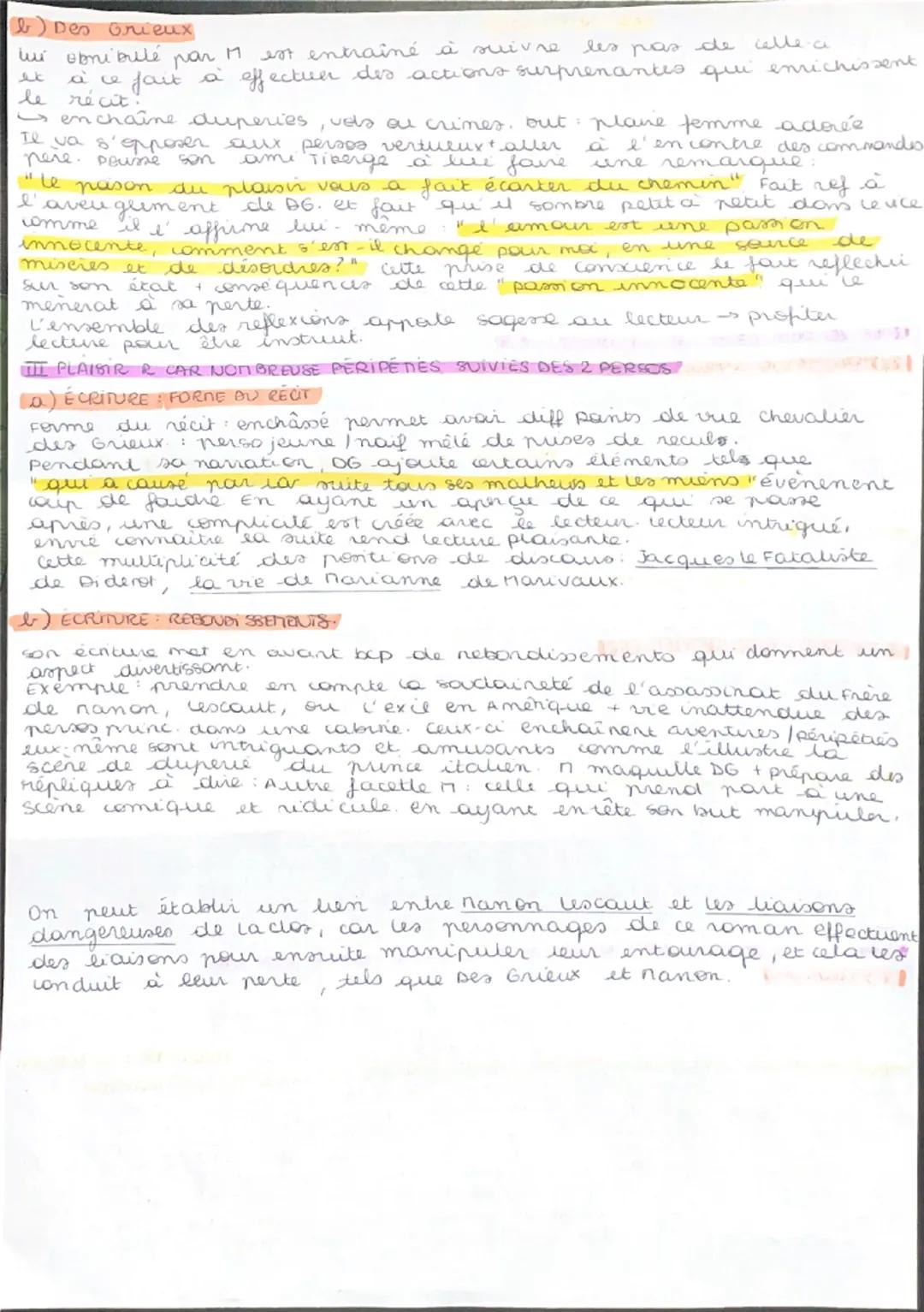 ## LE ROMAN

Le XVIIIe siècle est caractérisé par les lumières, un mouvement
intellectuel, philosophique et littéraire dont l'Abbé Prévost f