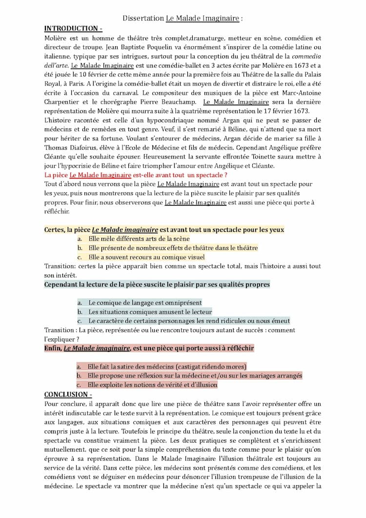 Know Dissertation La Malade Imaginaire thumbnail