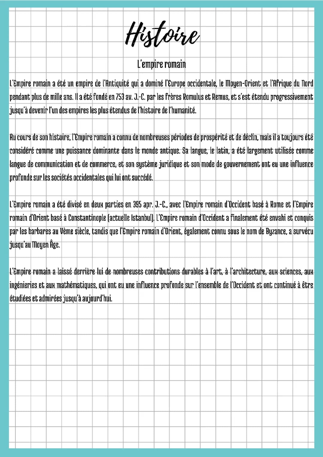 Les Romains en Afrique du Nord et l'Histoire du Latin
