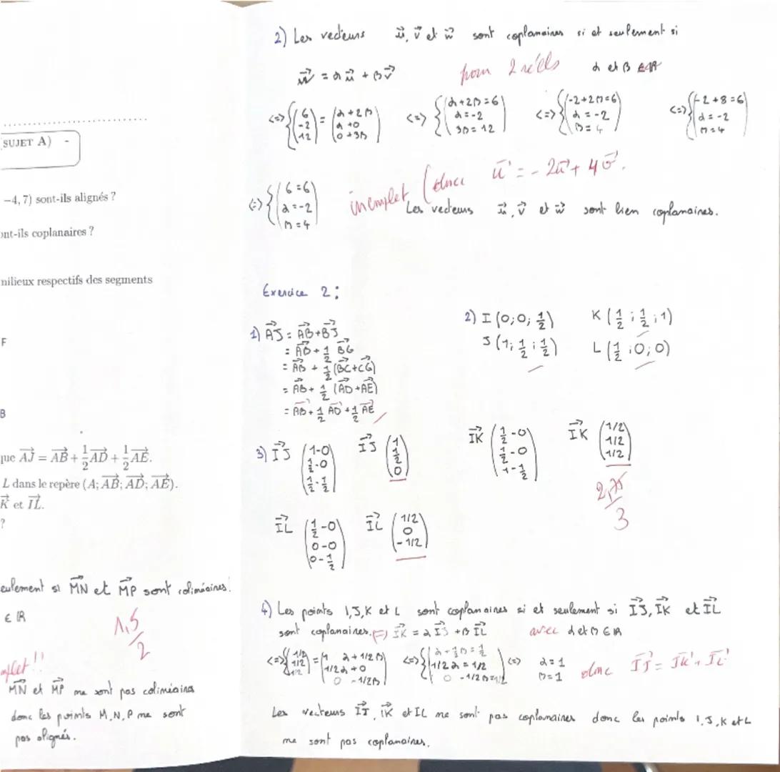 --- OCR Start ---
TMATHSI
Chapitre 4: cours
2020-2021
Vecteurs, droites et plans de l'espace
I Vecteurs de l'espace
1) Définitions
On étend 