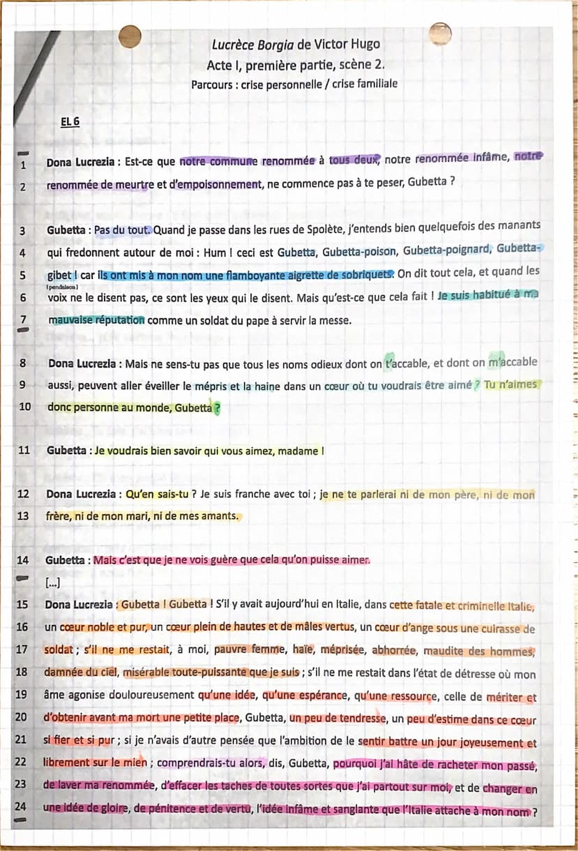 Étude linéaire 6:
Parcours crise personnelle, crise familiale.
Introduction
Victor Hugo est un dramaturge du XIXe siècle qui va s'inspirer d