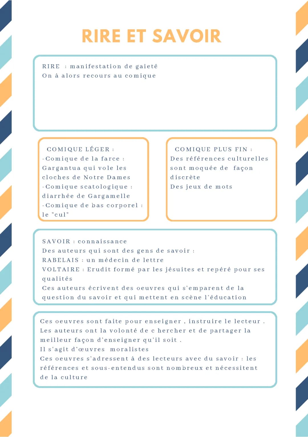 Parcours rire et savoir : Explication, PDF, Dissertations et Fiches de lecture Gargantua et Rabelais