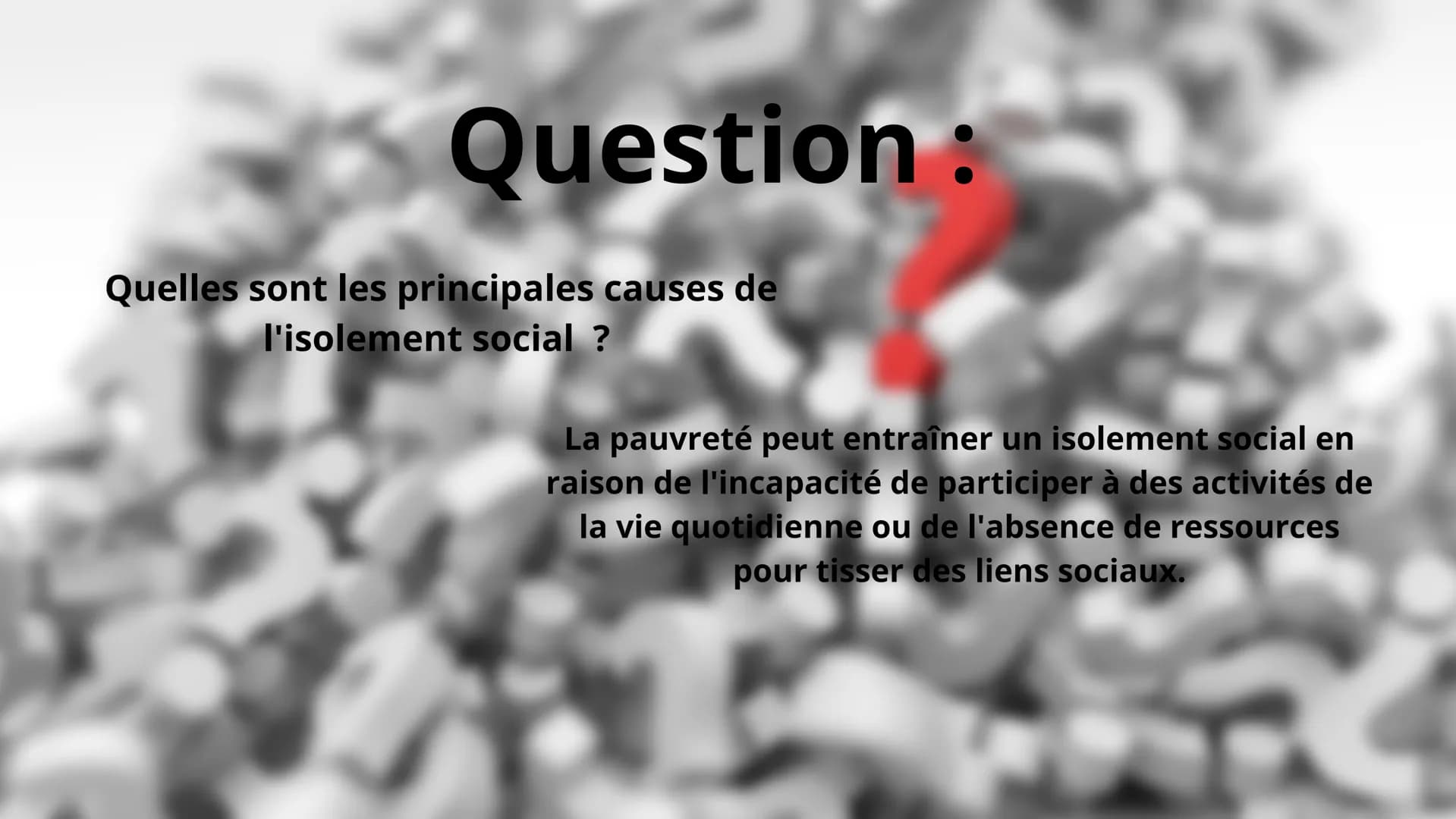 Pauvreté, isolement et entrave à
l'exercice des libertés Introduction
La pauvreté, l'isolement social et les atteintes aux libertés sont des