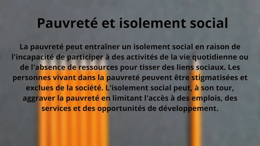 Pauvreté, isolement et entrave à
l'exercice des libertés Introduction
La pauvreté, l'isolement social et les atteintes aux libertés sont des