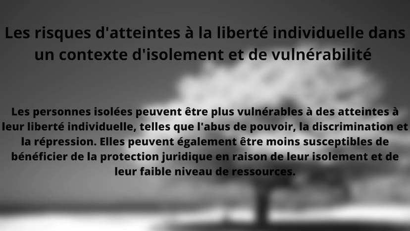 Pauvreté, isolement et entrave à
l'exercice des libertés Introduction
La pauvreté, l'isolement social et les atteintes aux libertés sont des