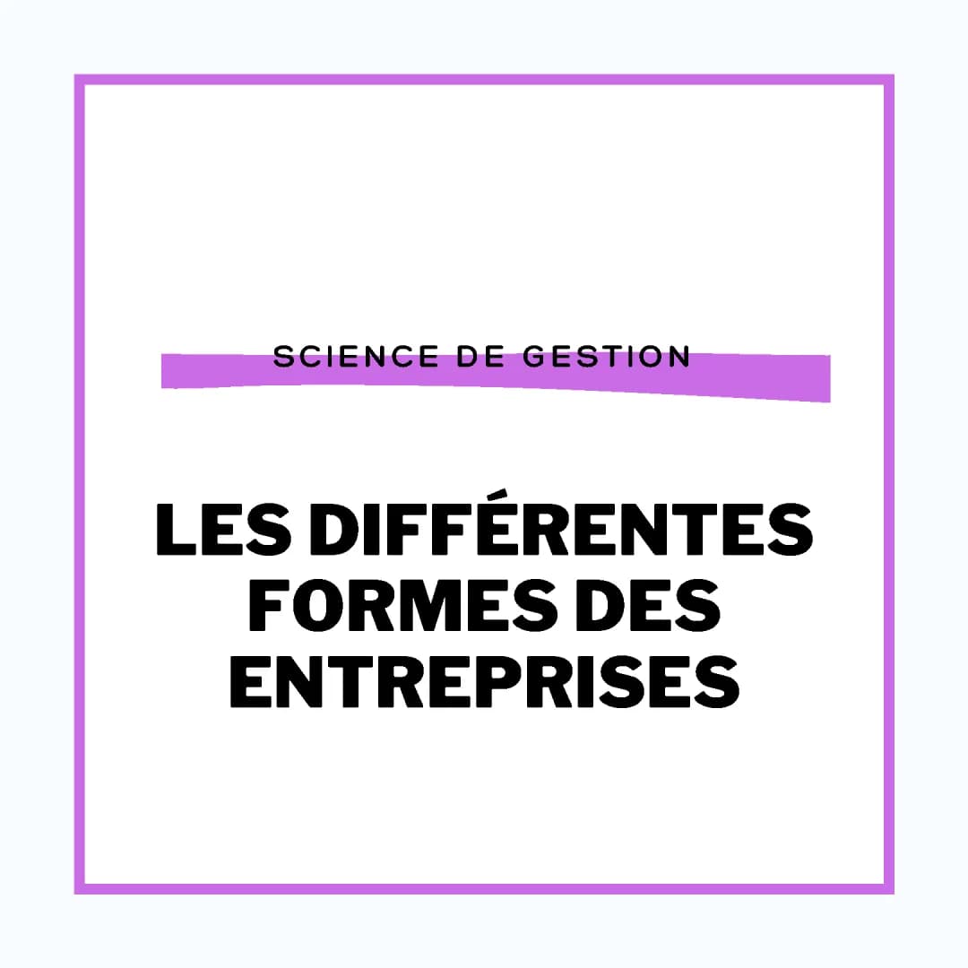 Classification des entreprises et statuts juridiques expliqués aux enfants