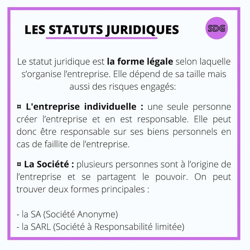SCIENCE DE GESTION
LES DIFFÉRENTES
FORMES DES
ENTREPRISES DES DIFFÉRENCES DE
TAILLE
Les très petites entreprises (TPE)
Elles comptent de 1 à