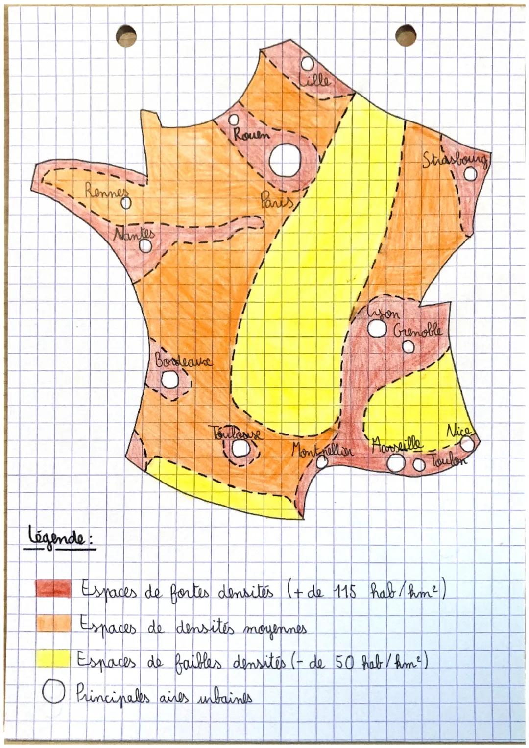 ```
GEOGRAPHIE
Les aires urbaines
Schéma d'une aire urbaine :

Pole urbain : centre-
ville (rouge), banlieues (orange)
Couronne périurbaine
