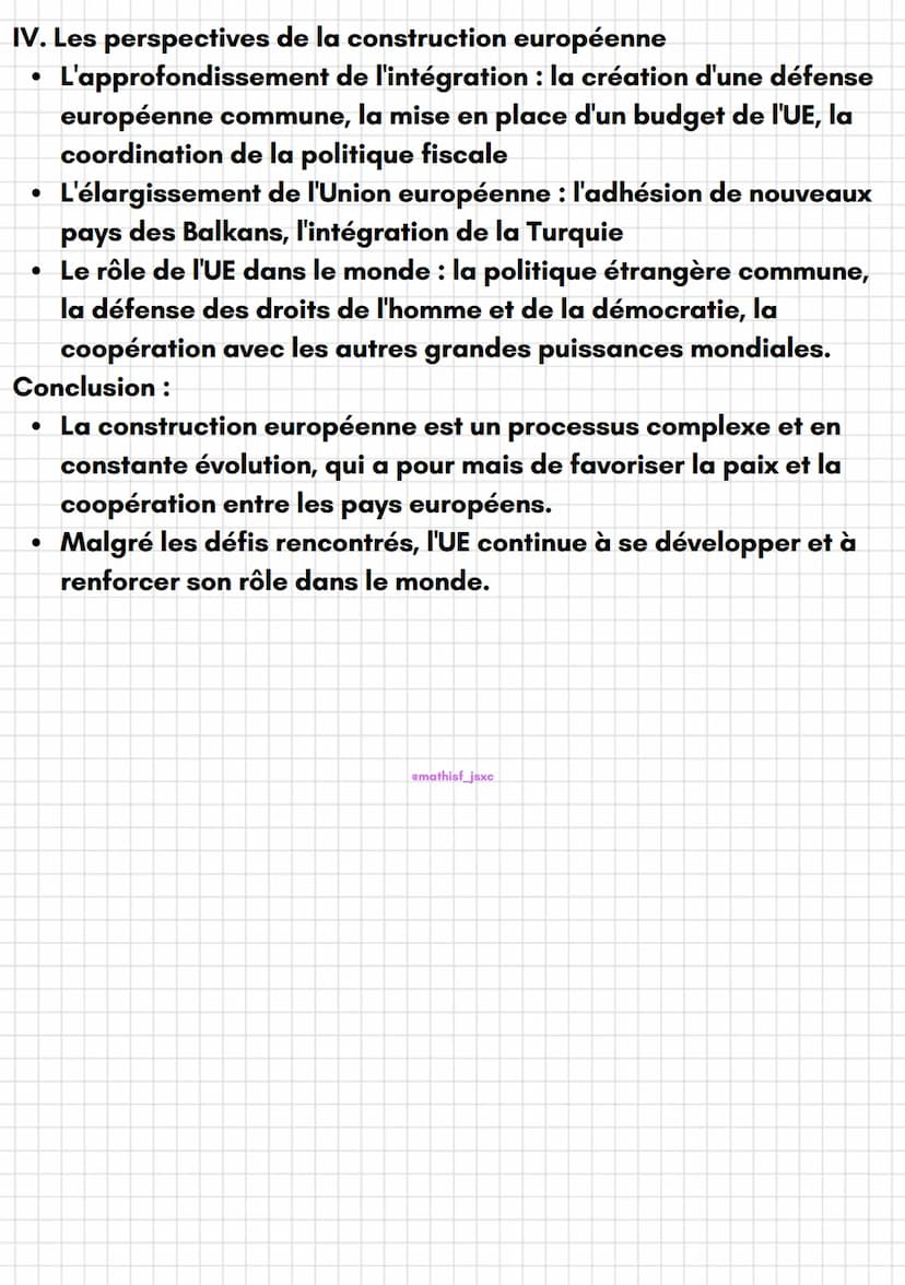 emathist_jsxc
Histoire
La construction européenne
Introduction :
• La construction européenne est un processus politique et
économique qui a
