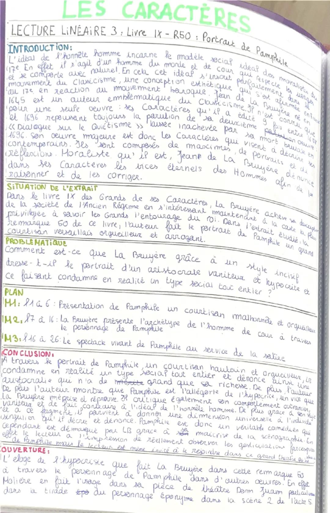 # LES CARACTERES

INTRODUCTION:

LECTURE LINÉAIRE 1. LivRE V-R9: Le Portrait d'Arias

Pikas de l' hoonele homme ancazne le modèle sexial dea