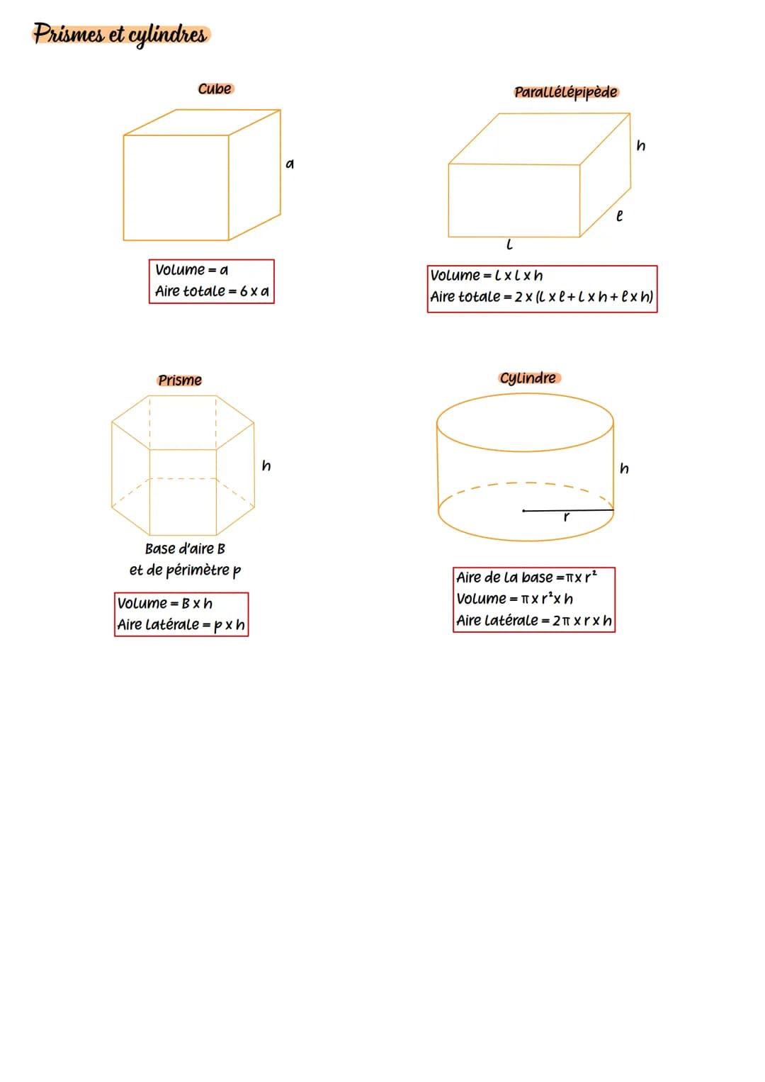 Formulaire de geometrie
Quadrilatères
Rectangle
Aire=LX
Cercles et disques
Périmètre: 2 XTXr
Aire: TXr²
Triangles
l
h
triangle quelconque
b
