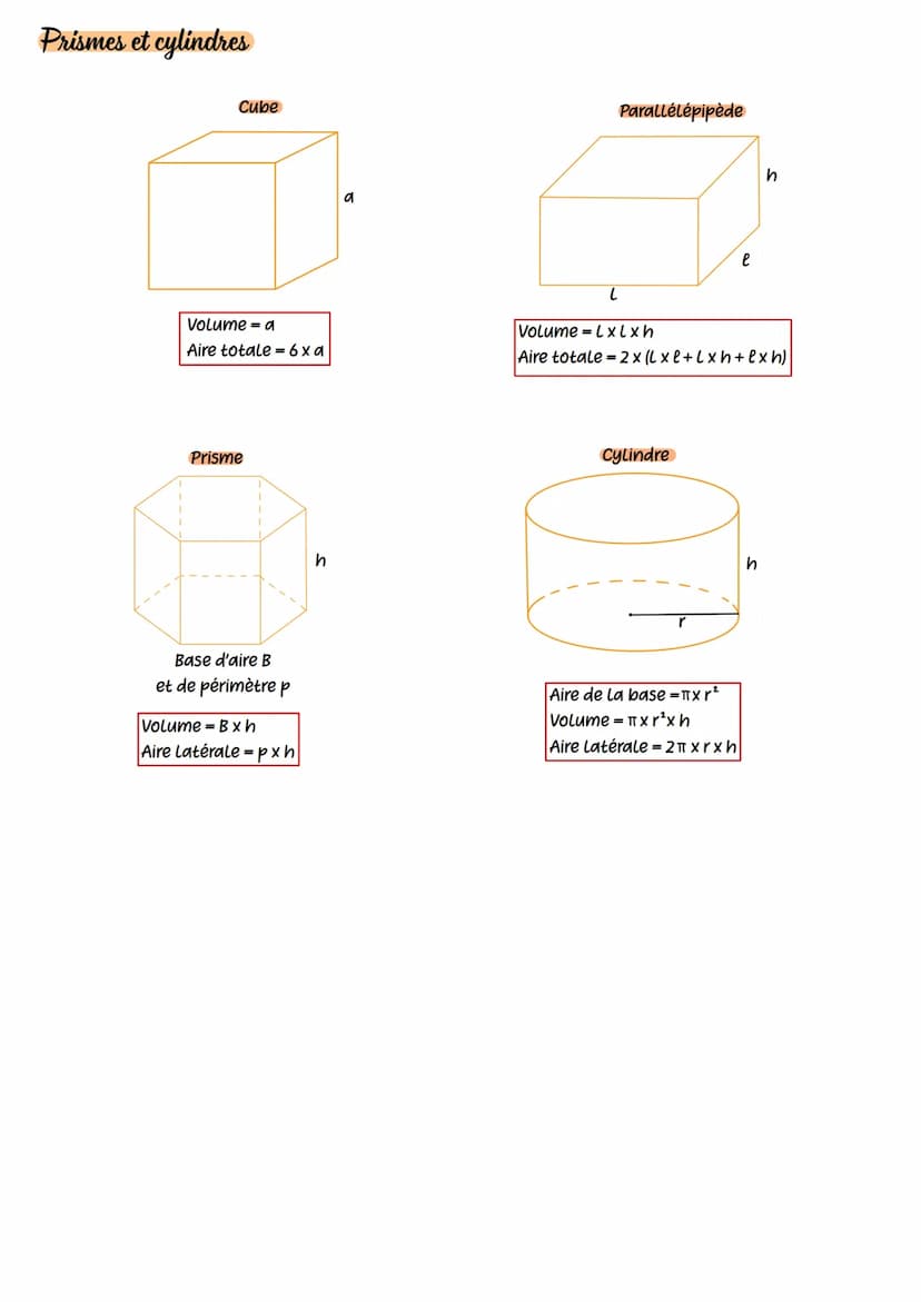 Formulaire de geometrie
Quadrilatères
Rectangle
Aire=LX
Cercles et disques
Périmètre: 2 XTXr
Aire: TXr²
Triangles
l
h
triangle quelconque
b
