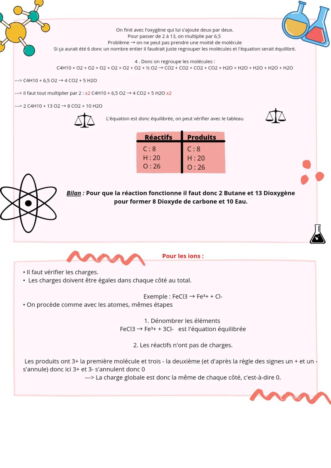 COMMENT AJUSTER UNE ÉQUATION DE RÉACTION ?
Les équations de réactions se font avec des molécules et les réactions chimiques sont symbolisées