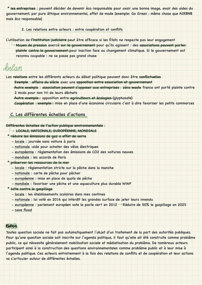 Chapitre 2
I. Comment se construisent les questions environnementales?
A. La construction d'un problème publique
Identification d'un
problèm