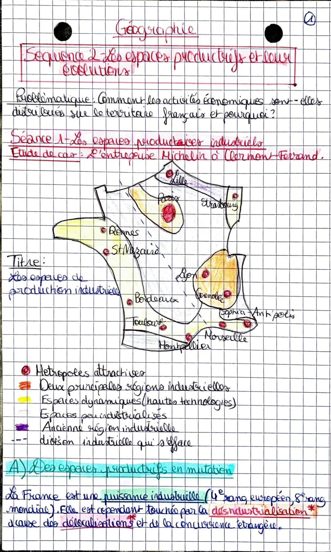 Geographice
Sequence 2-zis espaces productress er lave
evolutions
Problematique. Comment les activités économiques sont-elles
distribués sur