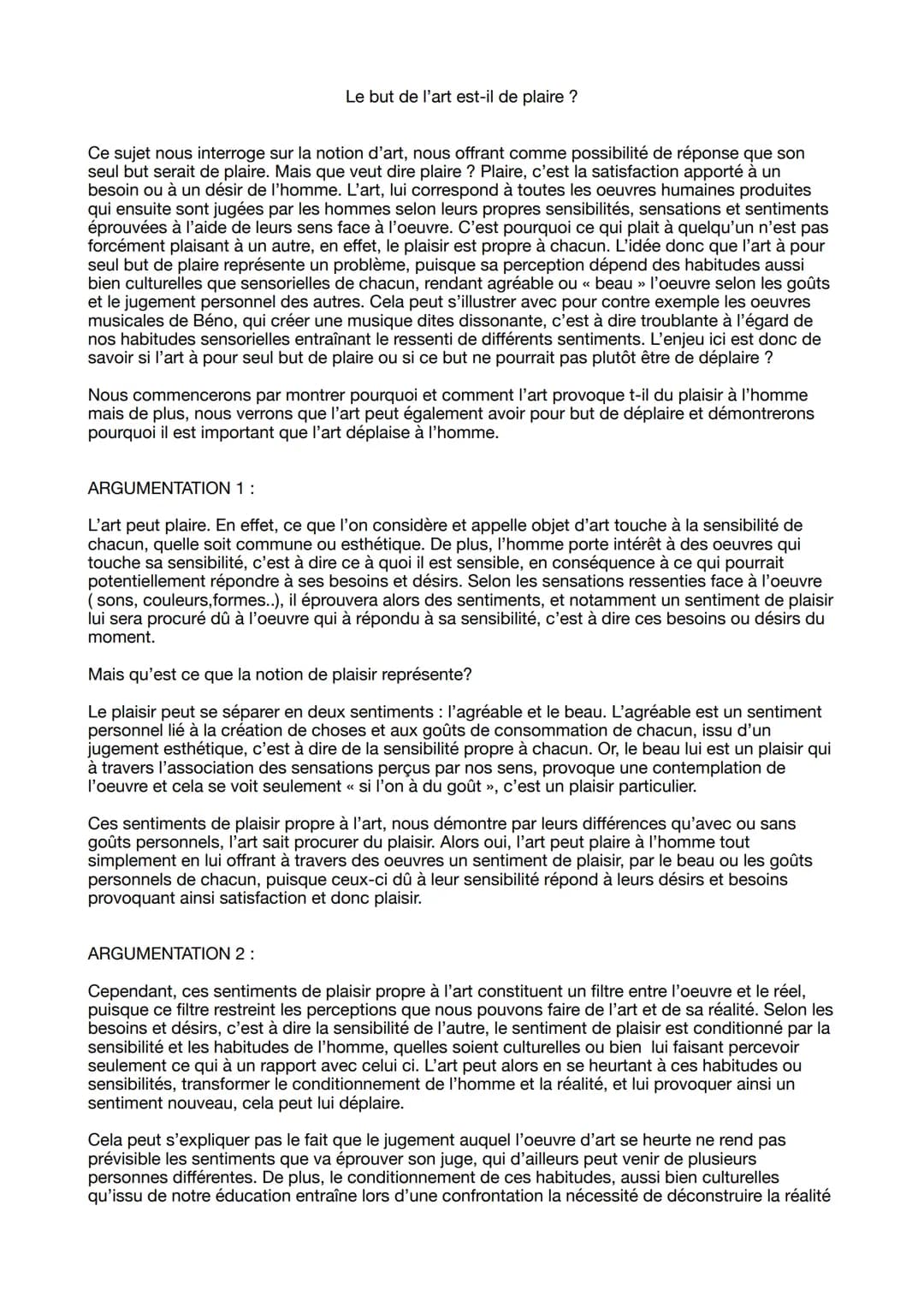 EXEMPLE DE DISSERTATION PHILOSOPHIE