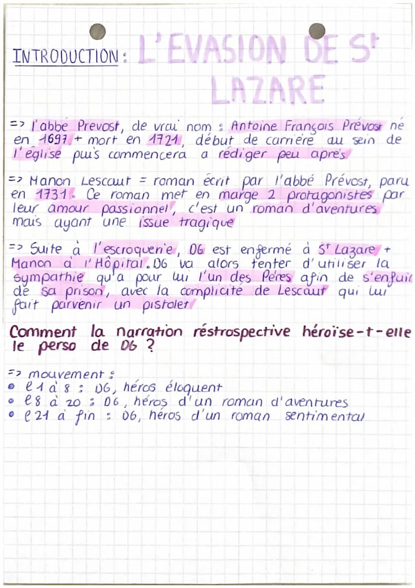 Her arg: valeurs
Superlang rappelle valeur
suprême de la lib =>
explique son évasion
confirme possibilité
valeur causale.
eloquence laisse
p