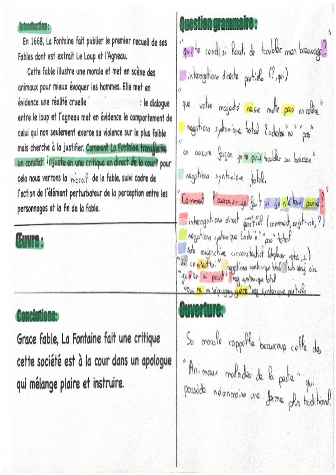 t
exte
Le Loup et l'Agneau
La raison du plus fort est toujours la meilleure,
Nous l'allons montrer tout à l'heure
Un Agneau se désaltárait
D