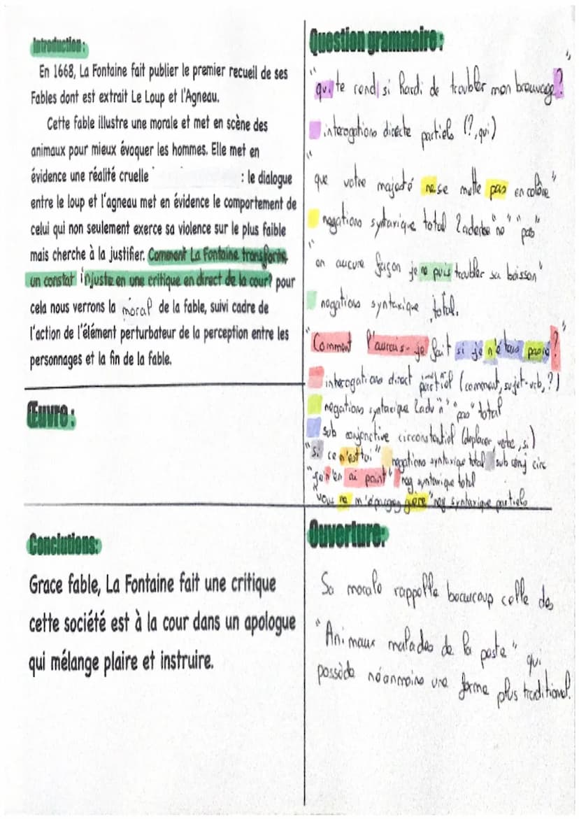 t
exte
Le Loup et l'Agneau
La raison du plus fort est toujours la meilleure,
Nous l'allons montrer tout à l'heure
Un Agneau se désaltárait
D