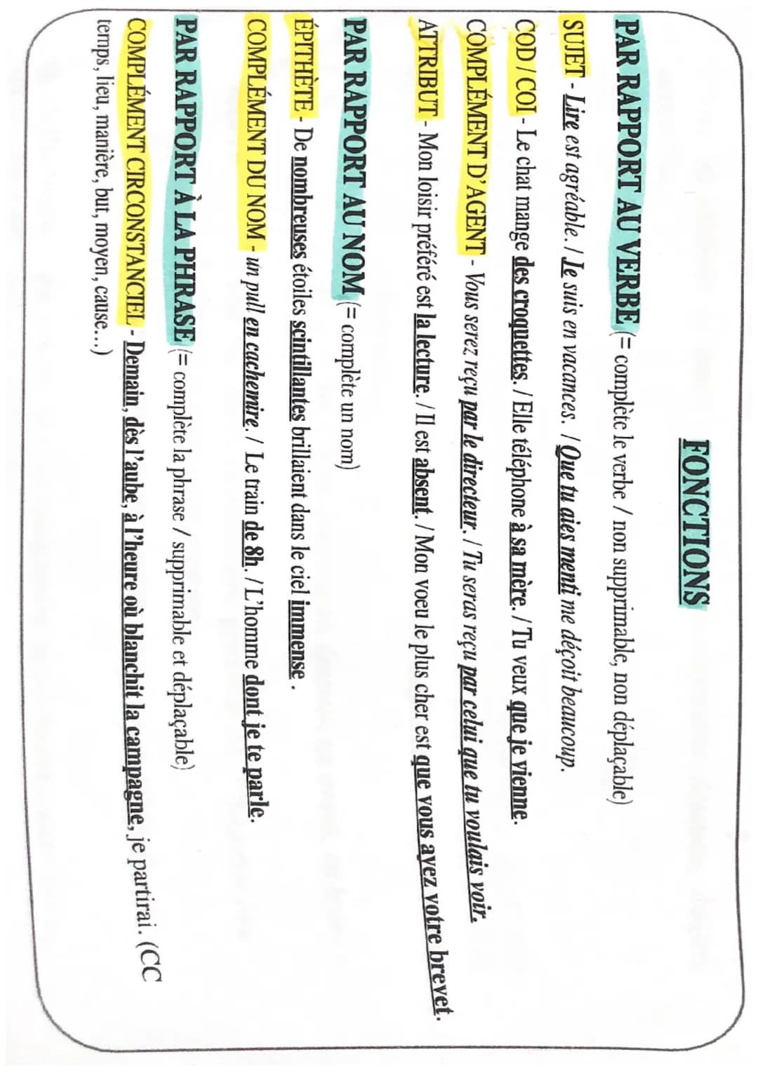 NATURES
MOTS VARIABLES
NOM-désigne un objet (sac), une personne (enfant), une idée (bonheur).
DÉTERMINANT-devant le nom, précise le genre & 