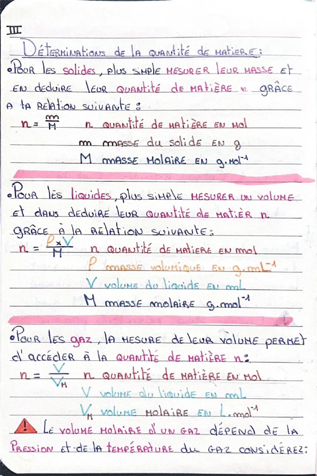 I
Chimie
Quantité de matière et constance d'Avogadro
Déf de la mole: Une mole est l'unité de la
quantité de matière, 1 mol =6,022 \times10^{