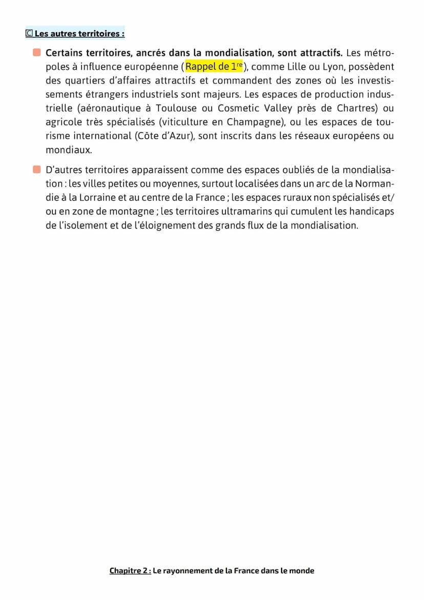Chapitre 2 : Le rayonnement de la France dans le monde
L'ÉTUDE DE CAS-COURS MAGISTRAL
PARIS
En quoi Paris est une ville mondiale ?
Paris a t