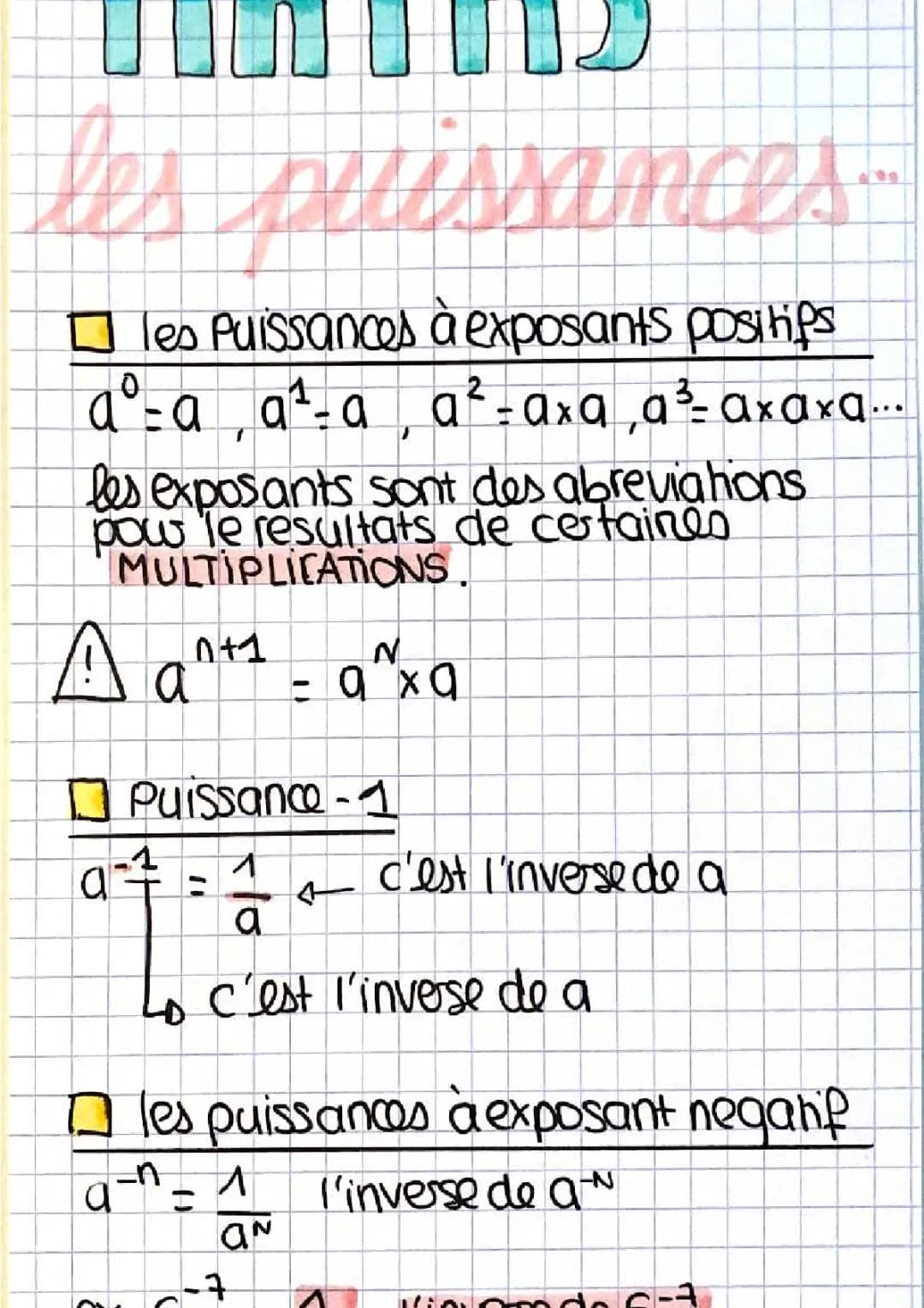 les puissances 