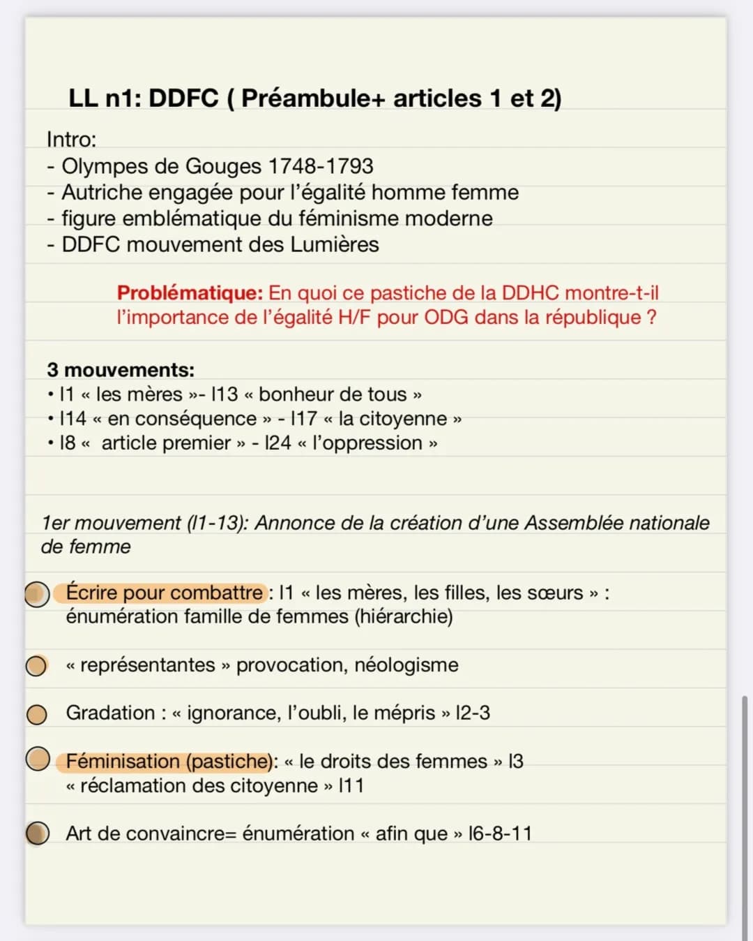 Lecture linéaire préambule + article 1-2