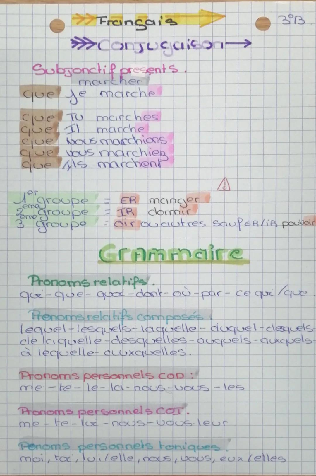FRANÇAIS
39B
A modes de conjugaison
<modes personnels.
Indicatif Situer les cictions dans
4 temps simples
present J'aim é
Imparfait : J'aima
