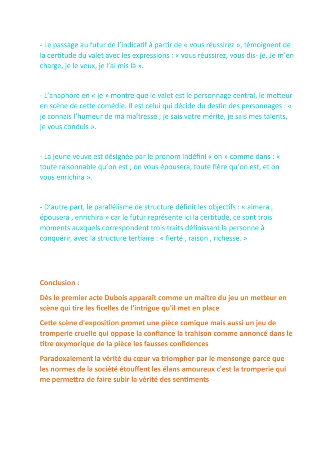 Introduction:

Les fausses confidences est une comédie en 3 actes écrit en prose par Pierre
Carlet de Chamblain de Marivaux qui fut le 5e au