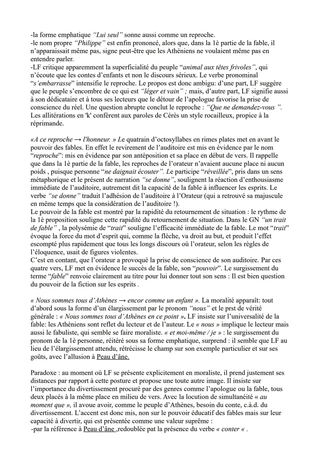 Analyse linéaire - La fontaine Le Pouvoir des fables n°16
Avec ses fables, La Fontaine avait pour objectif d'instruire et plaire son lectora
