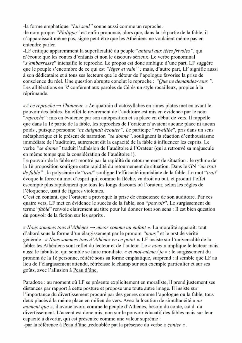 Analyse linéaire - La fontaine Le Pouvoir des fables n°16
Avec ses fables, La Fontaine avait pour objectif d'instruire et plaire son lectora